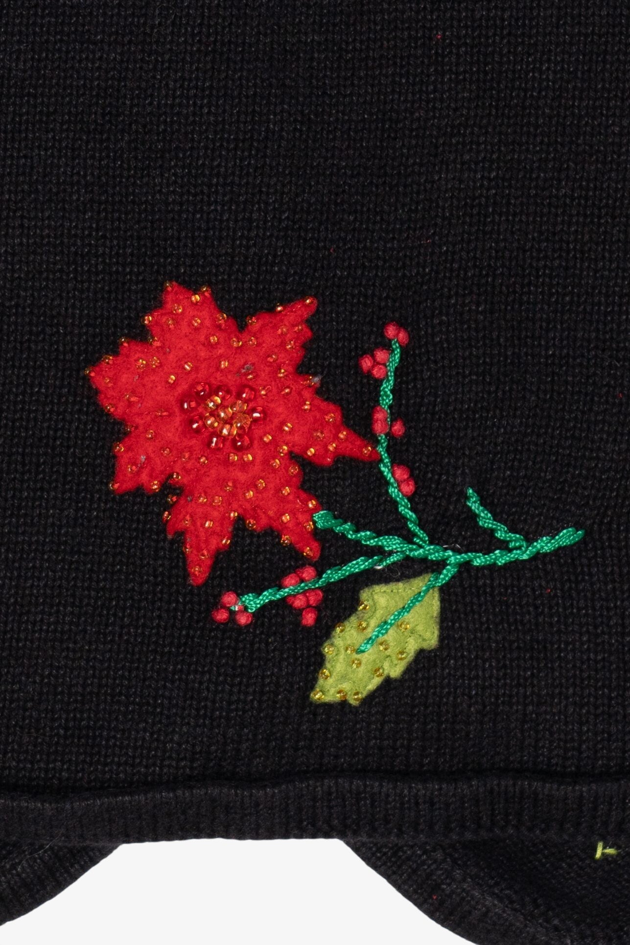 Vintage Black Designers Originals Studio Flowers Ugly Christmas Vest (1990s)