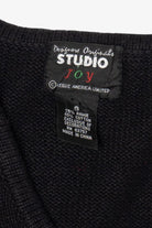 Vintage Black Designers Originals Studio Flowers Ugly Christmas Vest (1990s)