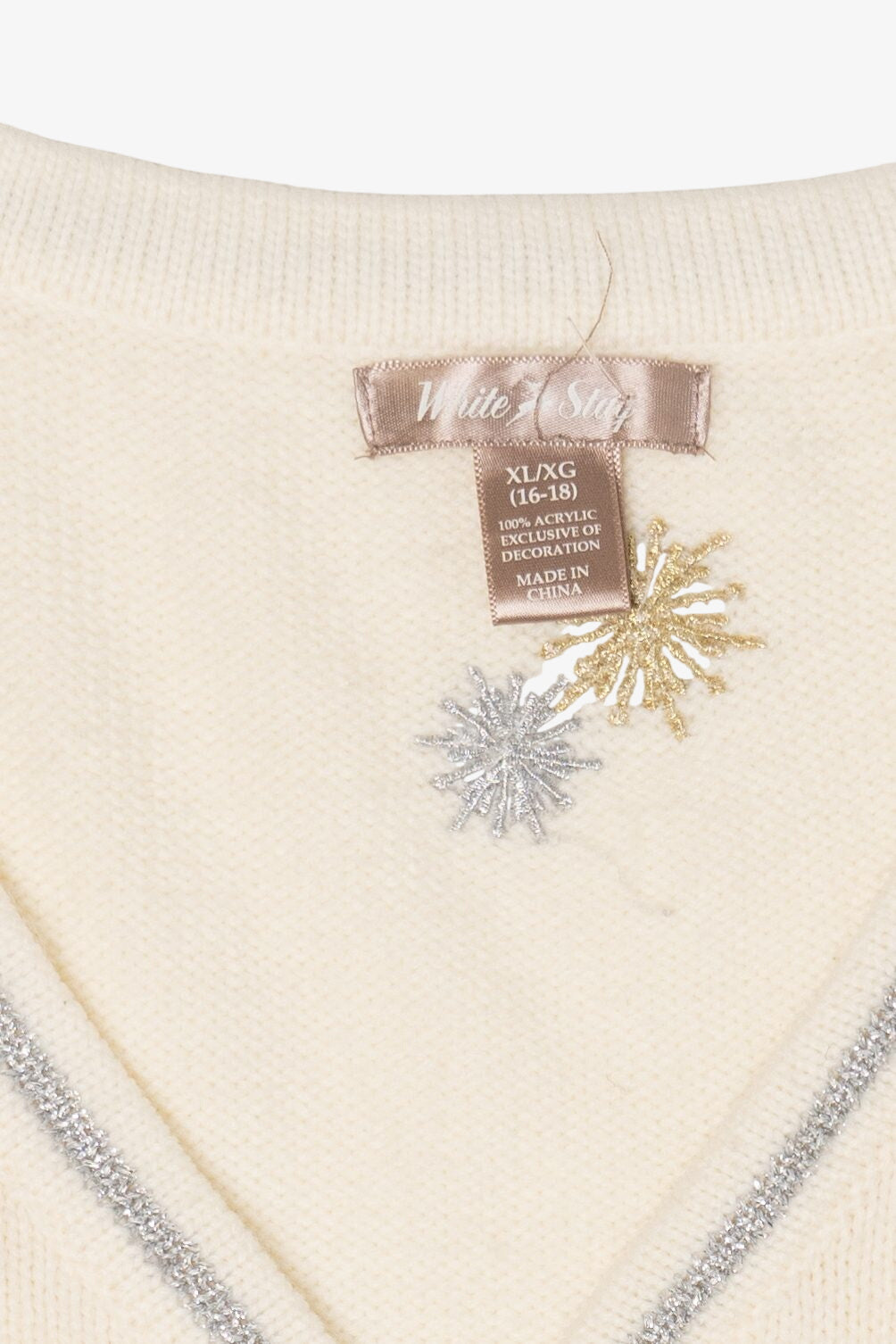 Vintage White Stag Snowman Polar Bear Ugly Christmas Vest (1990s)