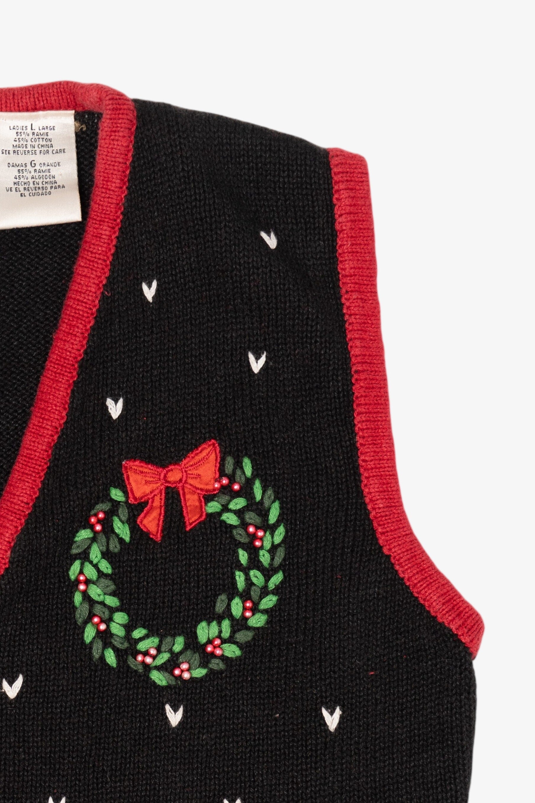 Vintage Black Kathie Lee Ugly Christmas Vest (1990s)