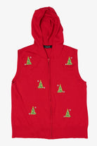 Vintage Red Crystal Kobe Trees Hooded Ugly Christmas Vest (2000s)