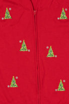 Vintage Red Crystal Kobe Trees Hooded Ugly Christmas Vest (2000s)