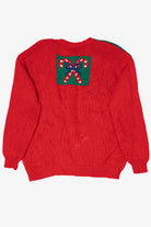 Vintage Red Ugly Christmas Cardigan (1990s)