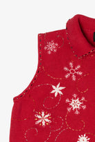 Vintage Red Studio Joy Snowflakes Ugly Christmas Vest (1990s)