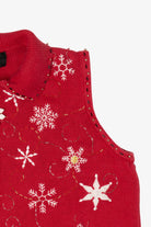 Vintage Red Studio Joy Snowflakes Ugly Christmas Vest (1990s)
