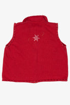 Vintage Red Studio Joy Snowflakes Ugly Christmas Vest (1990s)