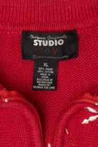 Vintage Red Studio Joy Snowflakes Ugly Christmas Vest (1990s)