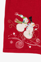 Vintage Red Christopher & Banks Snowmen Ugly Christmas Vest (1990s)