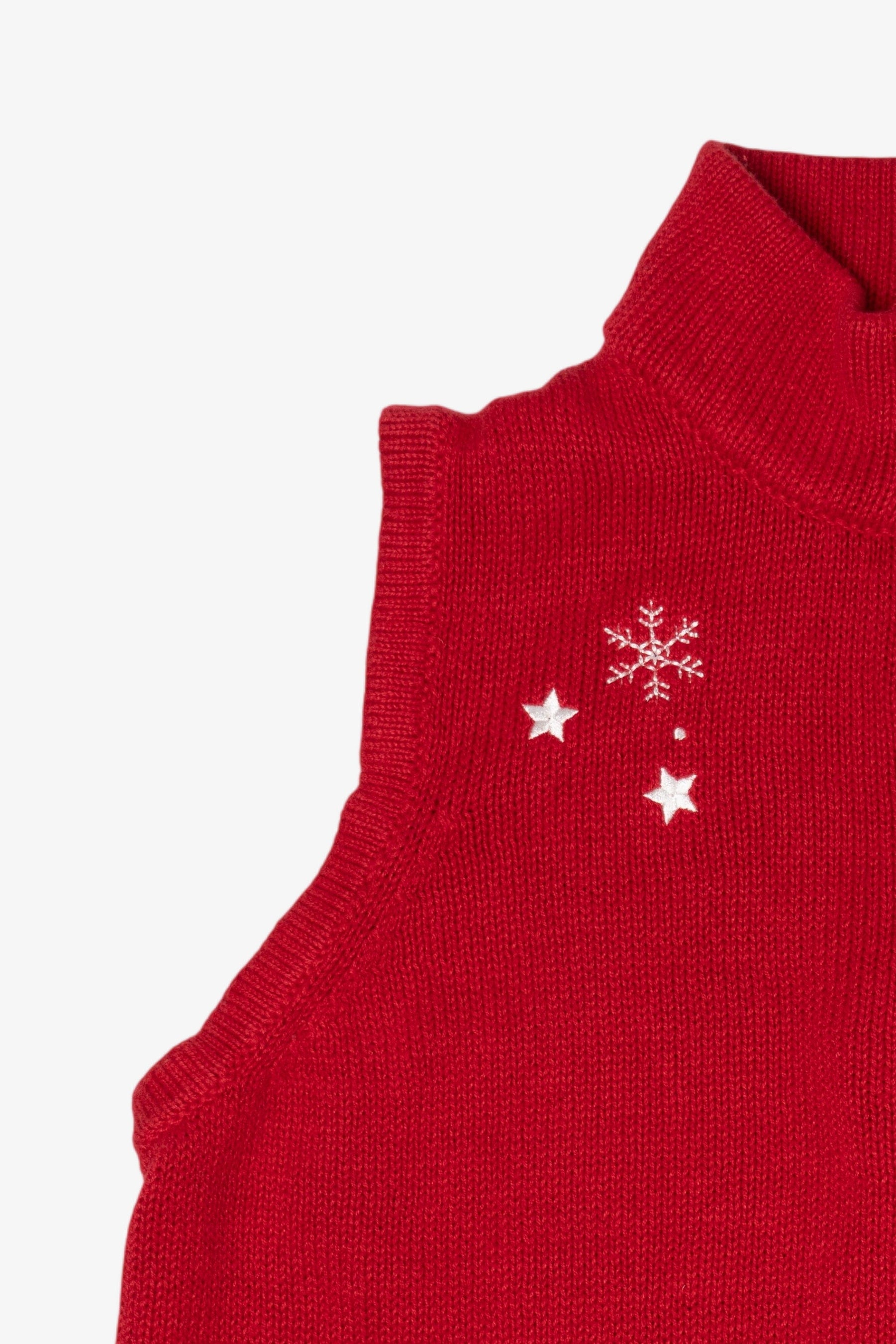 Vintage Red Christopher & Banks Snowmen Ugly Christmas Vest (1990s)