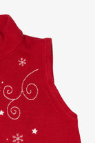 Vintage Red Christopher & Banks Snowmen Ugly Christmas Vest (1990s)