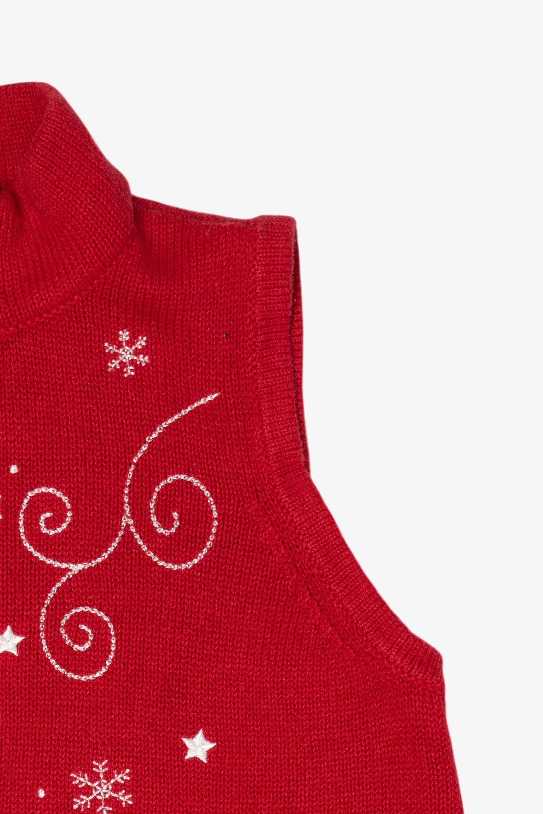 Vintage Red Christopher & Banks Snowmen Ugly Christmas Vest (1990s)