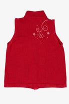 Vintage Red Christopher & Banks Snowmen Ugly Christmas Vest (1990s)