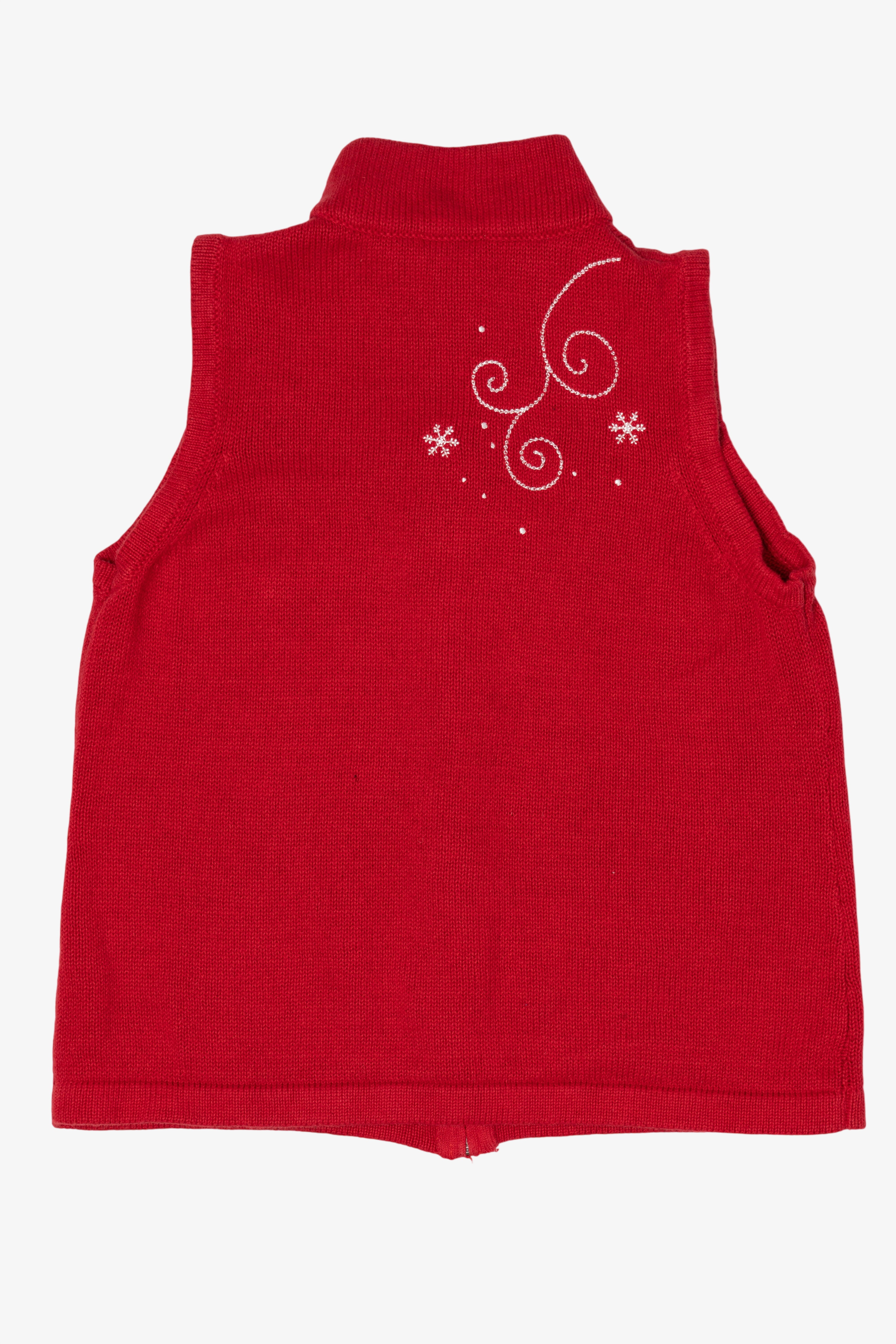 Vintage Red Christopher & Banks Snowmen Ugly Christmas Vest (1990s)