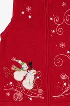 Vintage Red Christopher & Banks Snowmen Ugly Christmas Vest (1990s)