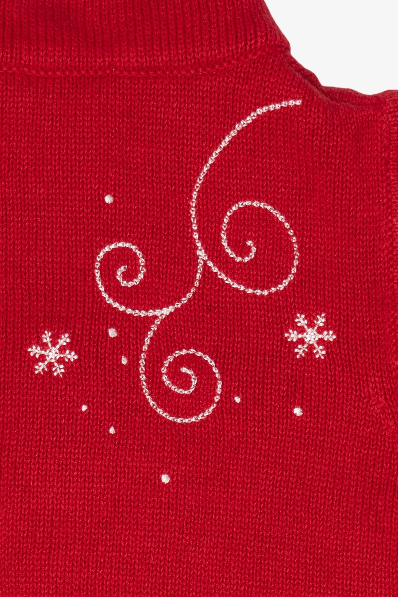 Vintage Red Christopher & Banks Snowmen Ugly Christmas Vest (1990s)