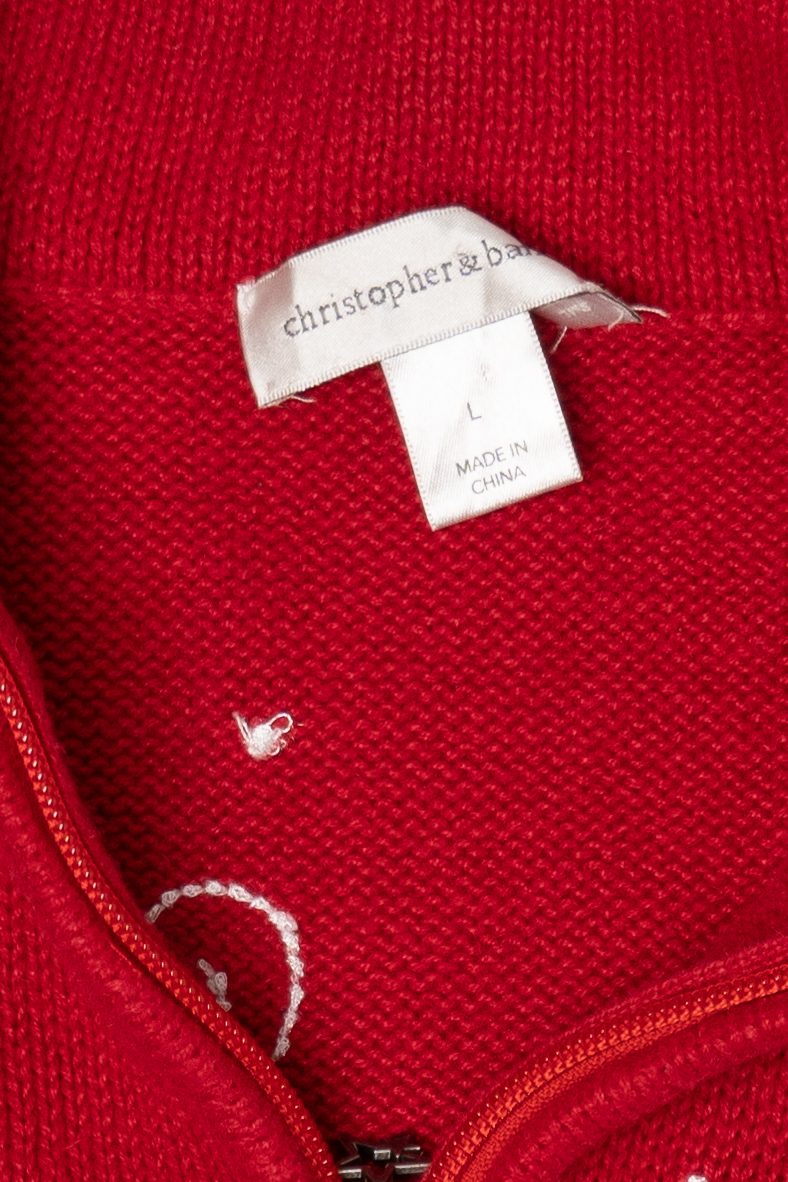 Vintage Red Christopher & Banks Snowmen Ugly Christmas Vest (1990s)