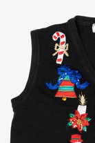 Vintage Black Lisa International Snowmen Ugly Christmas Vest (1990s)