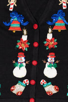 Vintage Black Lisa International Snowmen Ugly Christmas Vest (1990s)