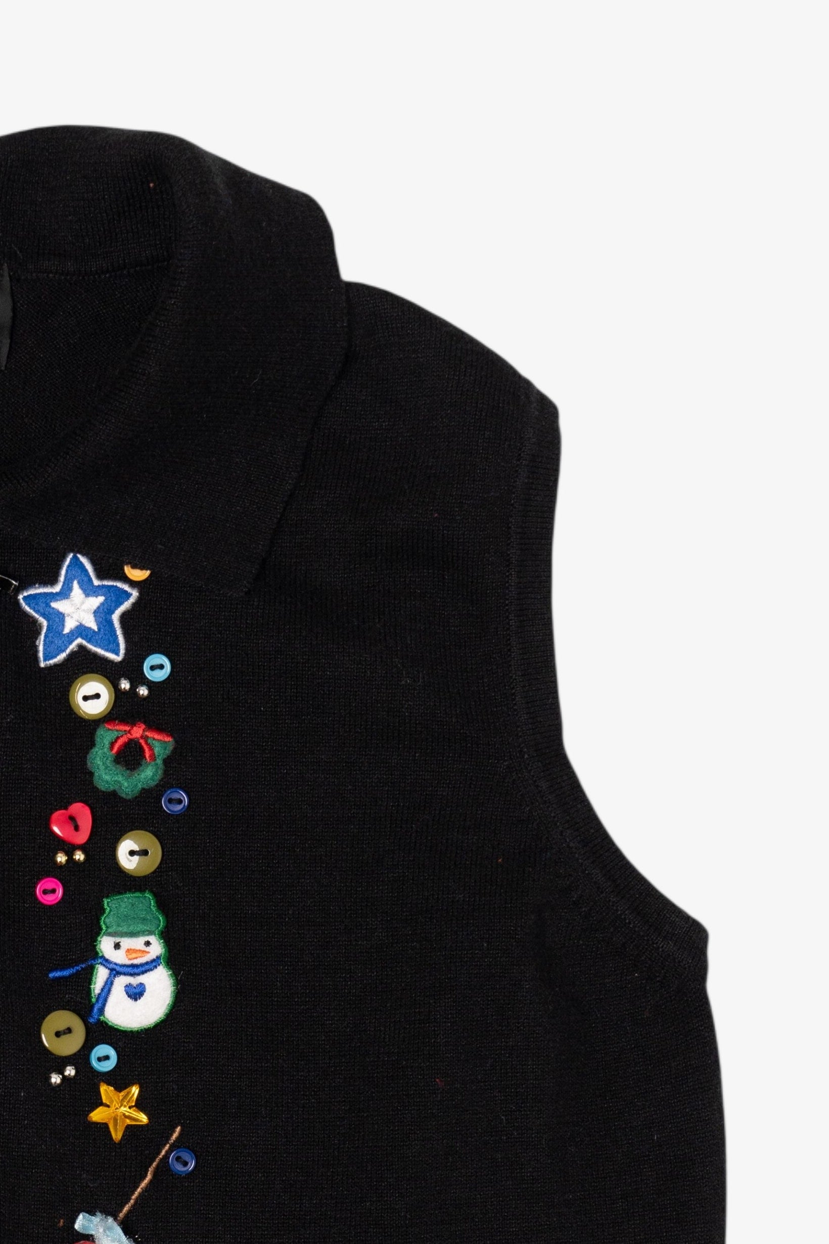 Vintage Black Studio Joy Ugly Christmas Vest (1990s)