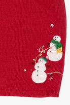 Vintage Red Snowmen Ugly Christmas Vest (1990s)
