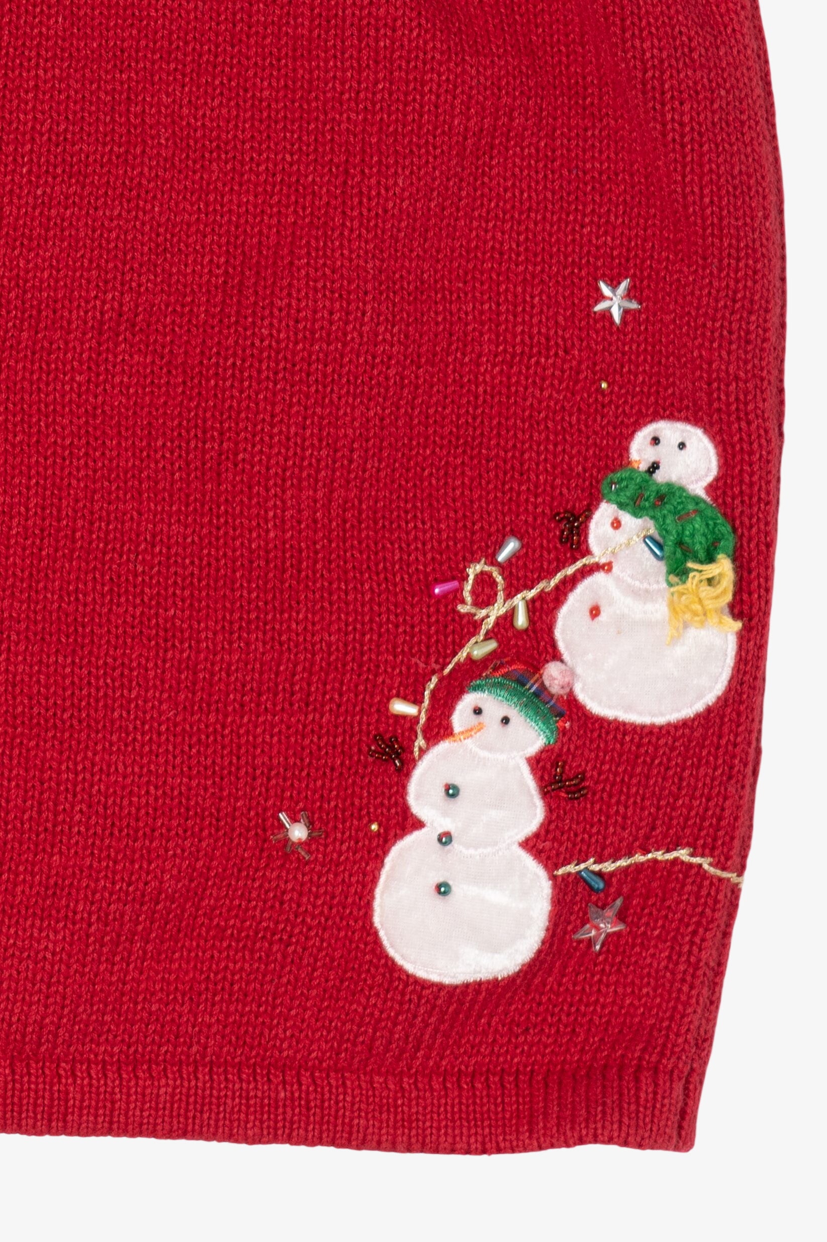 Vintage Red Snowmen Ugly Christmas Vest (1990s)