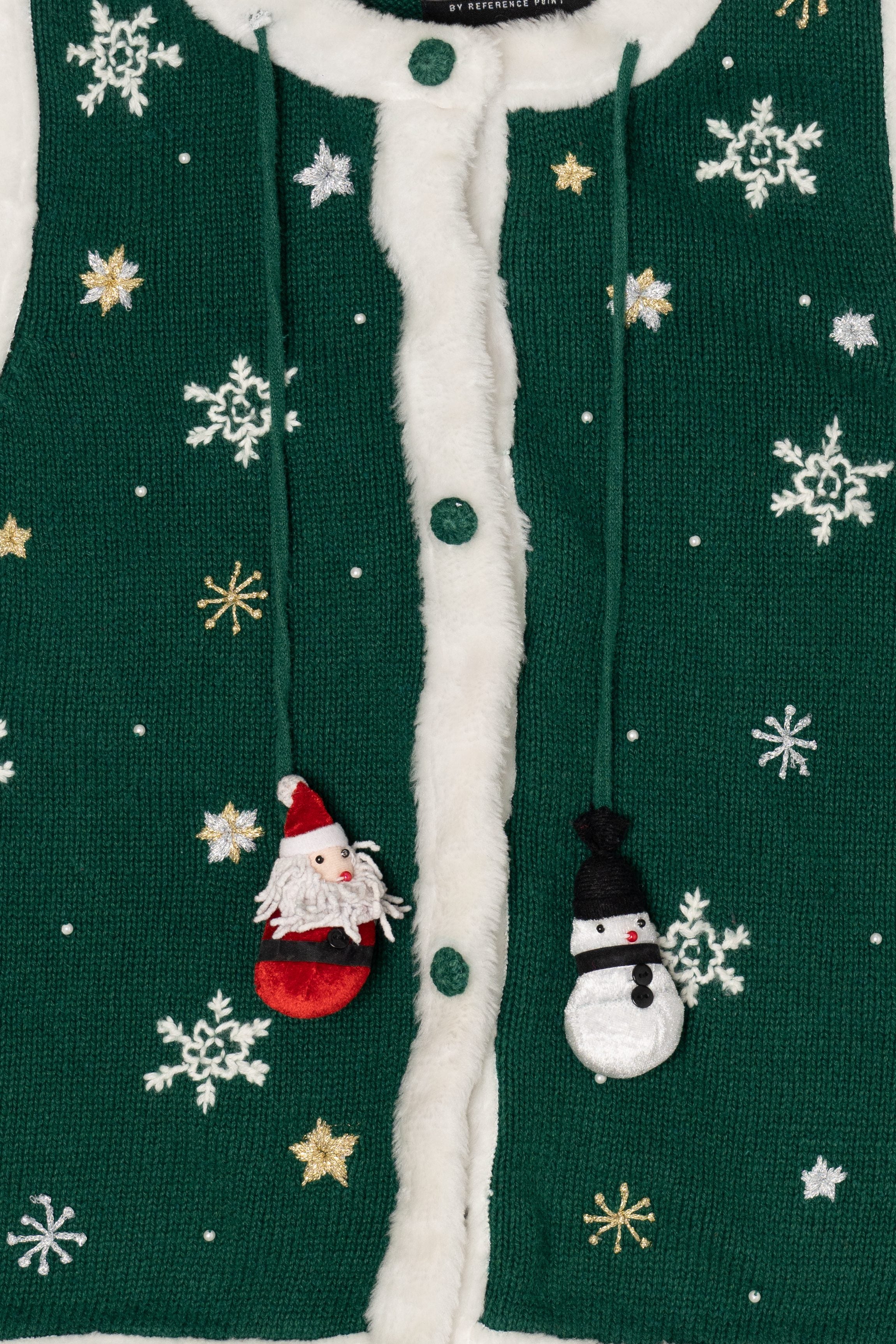 Vintage Green All Points Ugly Christmas Vest (1990s)