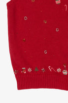 Vintage Red Draper's & Damon's Ugly Christmas Vest (1990s)