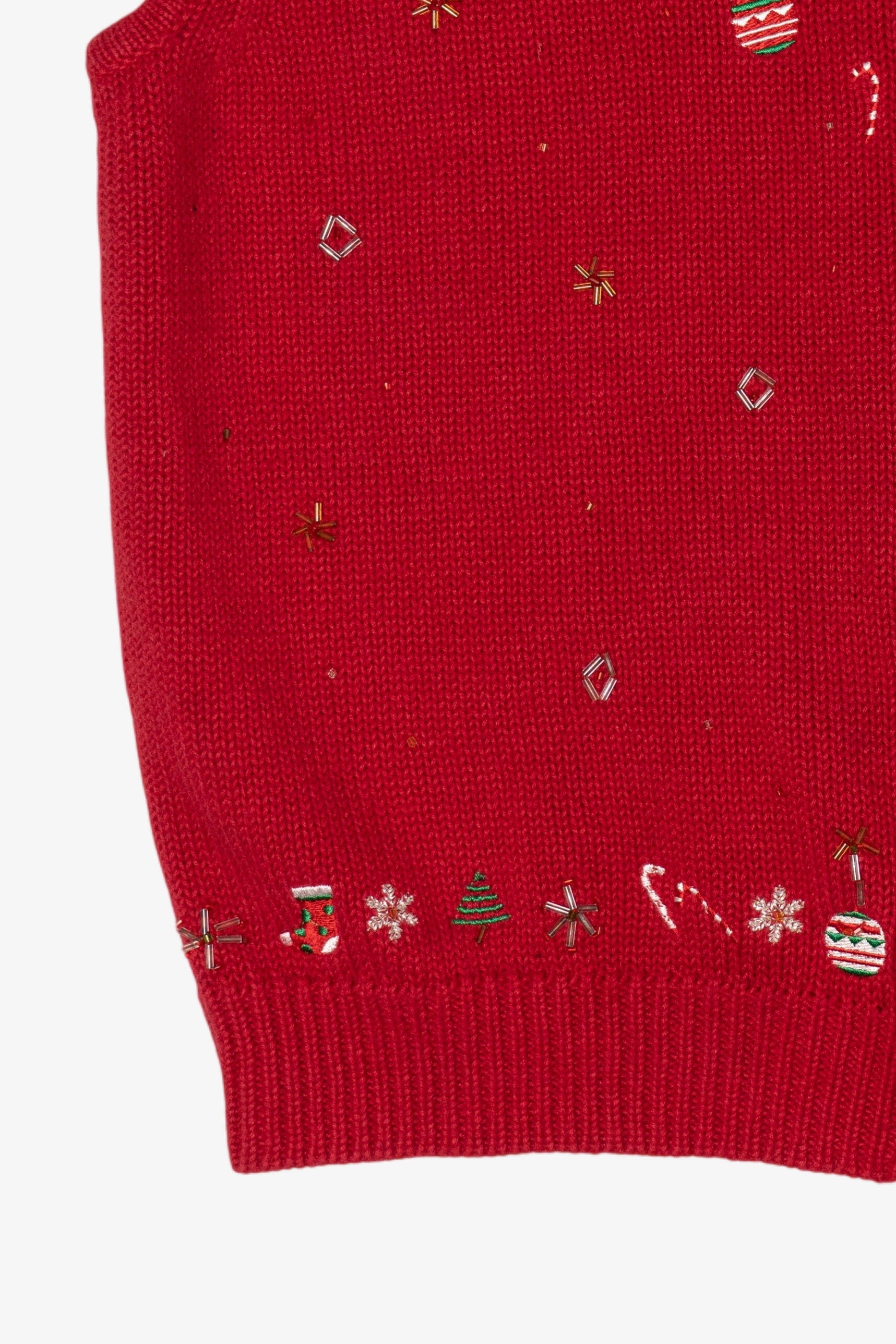 Vintage Red Draper's & Damon's Ugly Christmas Vest (1990s)