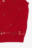 Vintage Red Draper's & Damon's Ugly Christmas Vest (1990s)