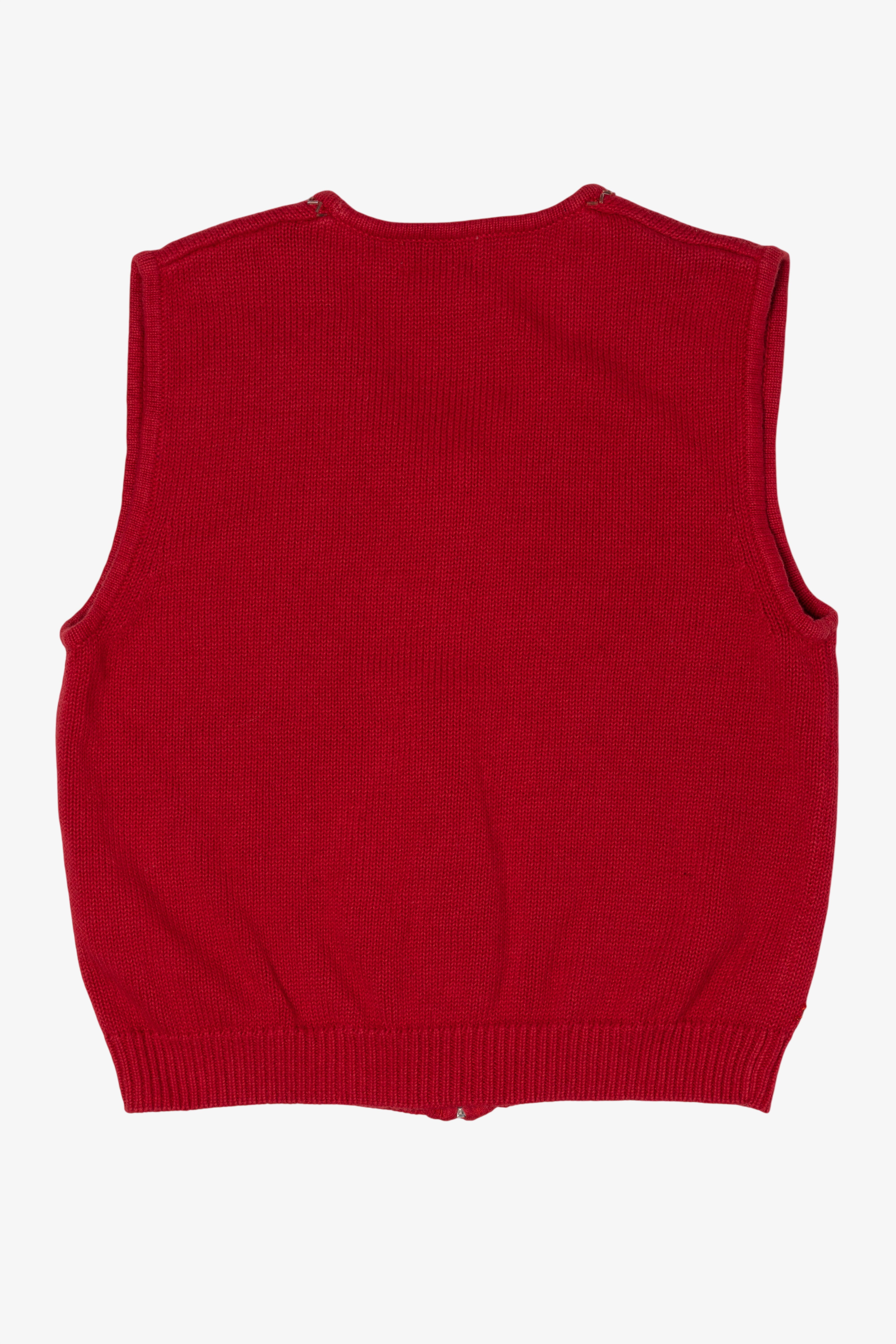 Vintage Red Draper's & Damon's Ugly Christmas Vest (1990s)