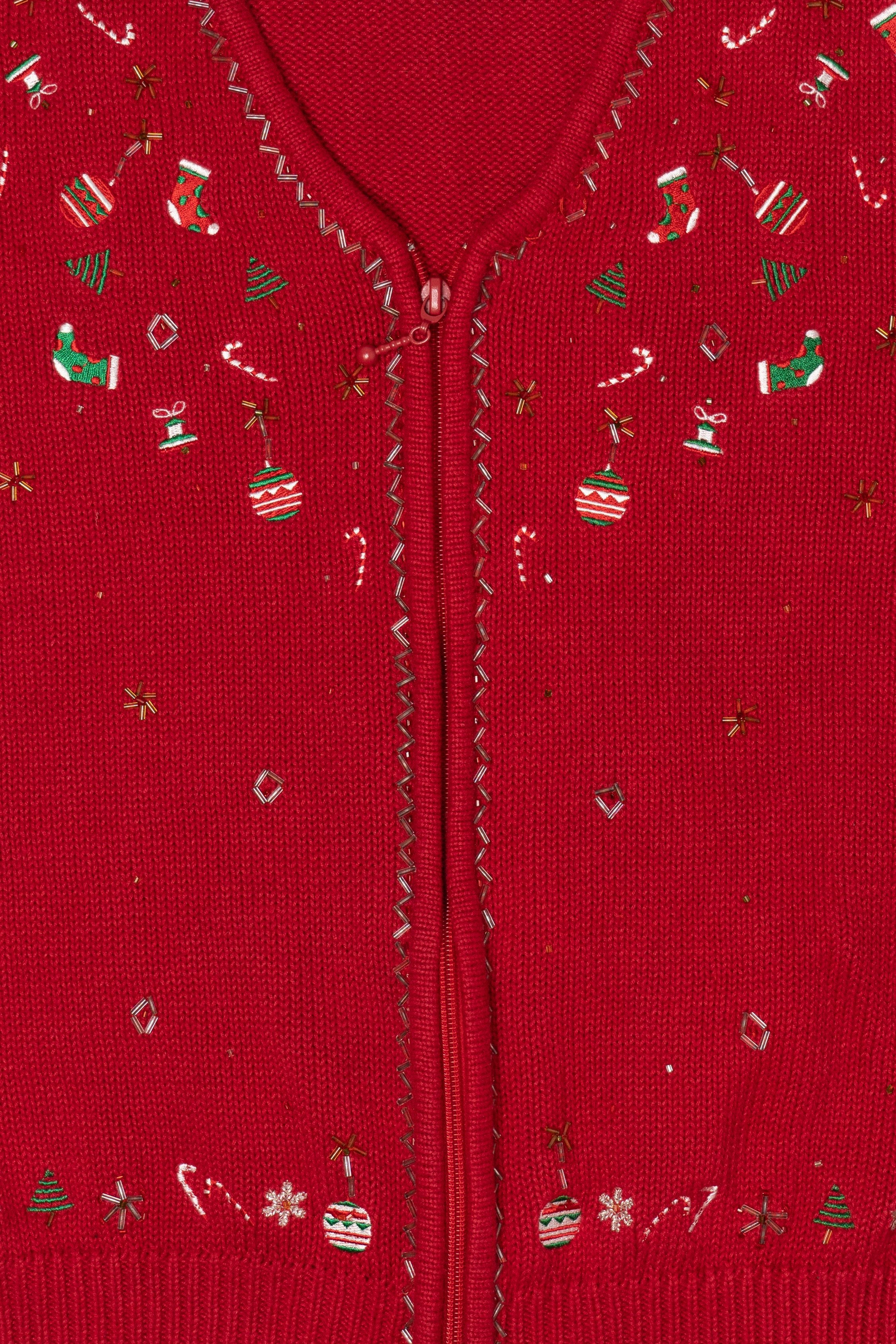 Vintage Red Draper's & Damon's Ugly Christmas Vest (1990s)
