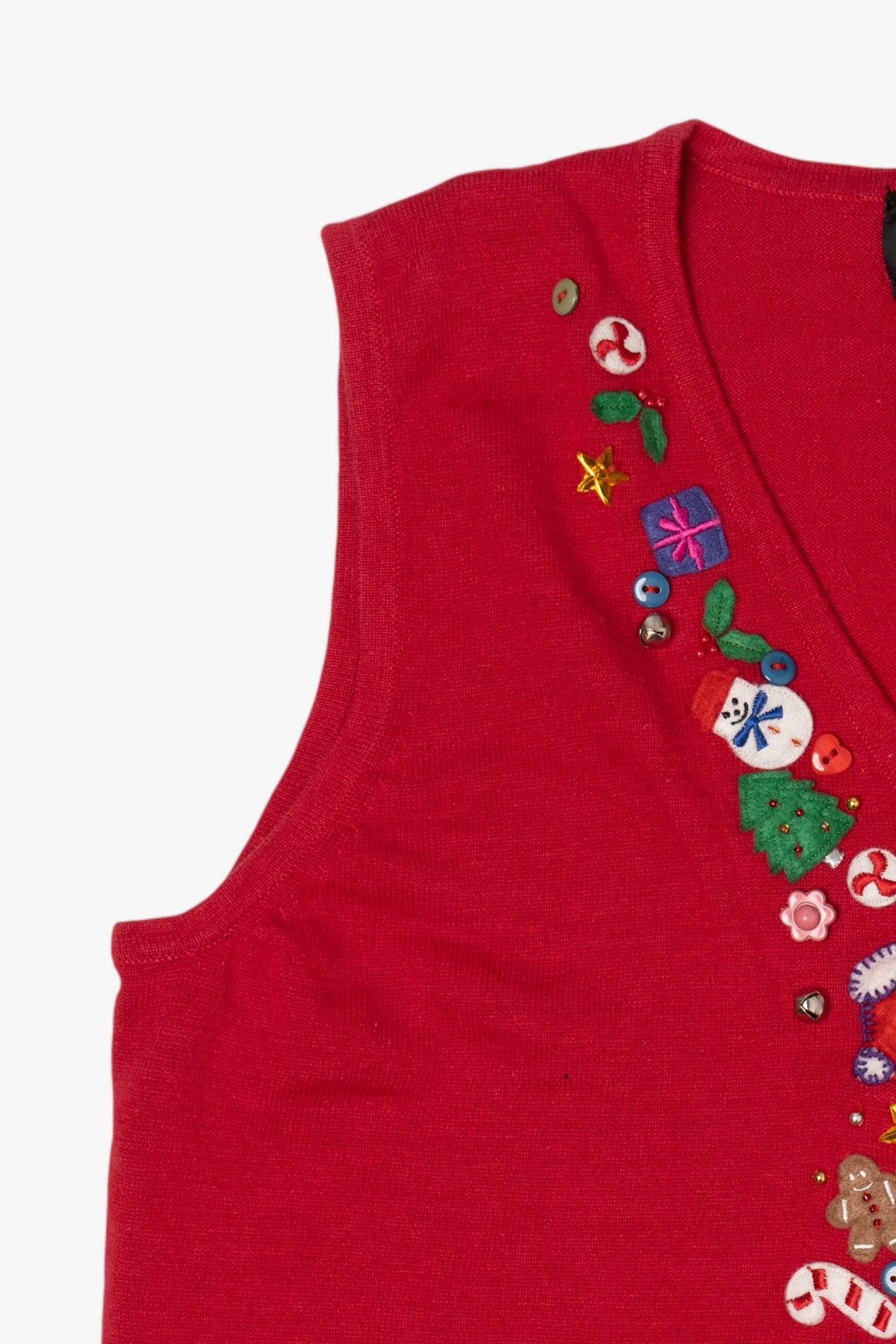 Vintage Red Designers Originals Studio Ugly Christmas Vest (1990s)