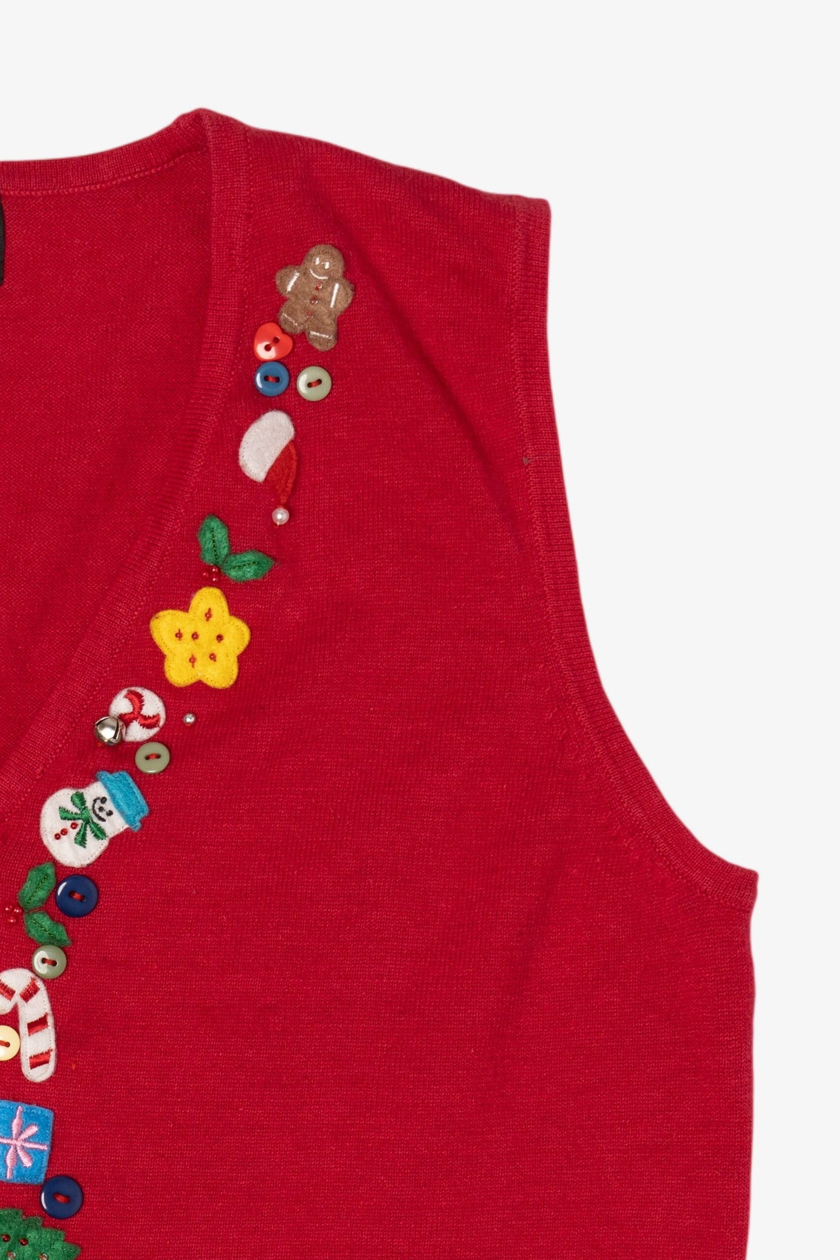 Vintage Red Designers Originals Studio Ugly Christmas Vest (1990s)