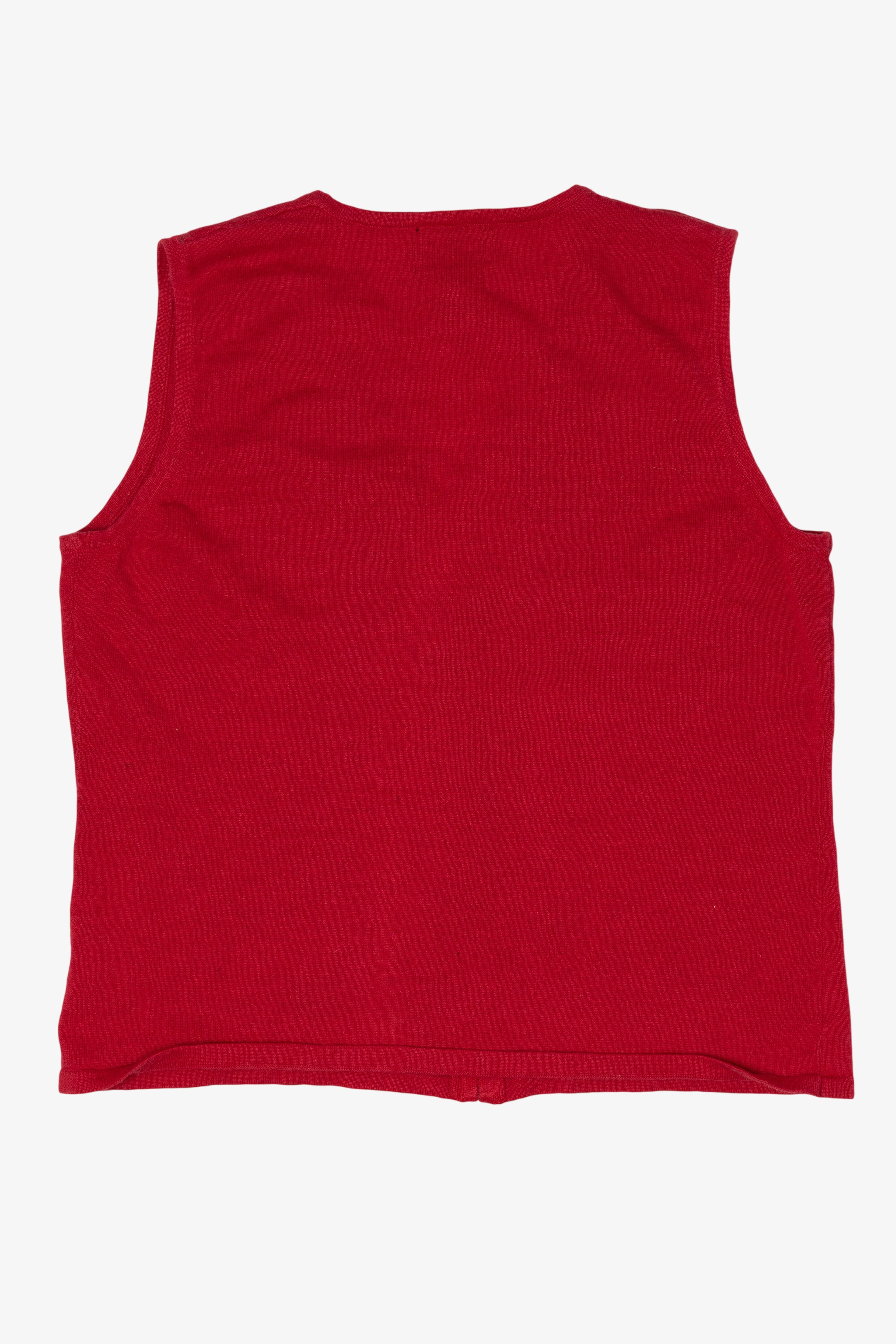 Vintage Red Designers Originals Studio Ugly Christmas Vest (1990s)