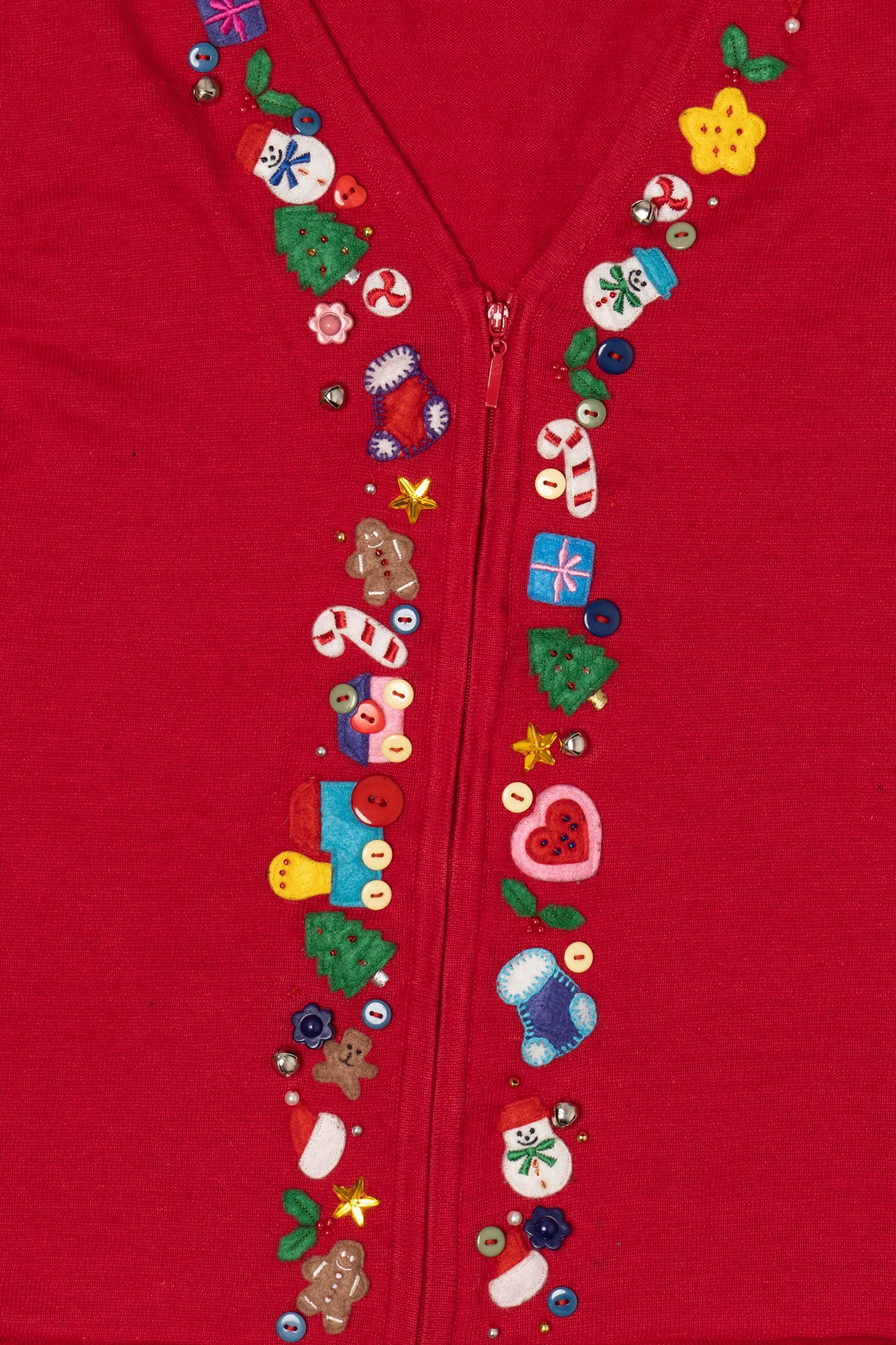 Vintage Red Designers Originals Studio Ugly Christmas Vest (1990s)