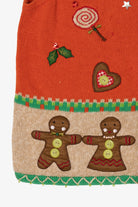 Vintage Orange Gingerbread Ugly Christmas Vest (1990s)