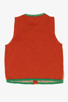 Vintage Orange Gingerbread Ugly Christmas Vest (1990s)