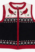 Vintage Hand Embroidered Christopher & Banks Cardinals Ugly Christmas Vest (1990s)