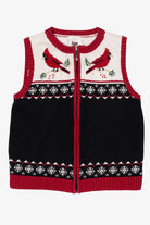 Vintage Hand Embroidered Christopher & Banks Cardinals Ugly Christmas Vest (1990s)