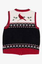 Vintage Hand Embroidered Christopher & Banks Cardinals Ugly Christmas Vest (1990s)