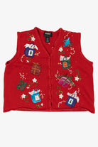 Vintage Red Studio Joy Presents Ugly Christmas Vest (1990s)