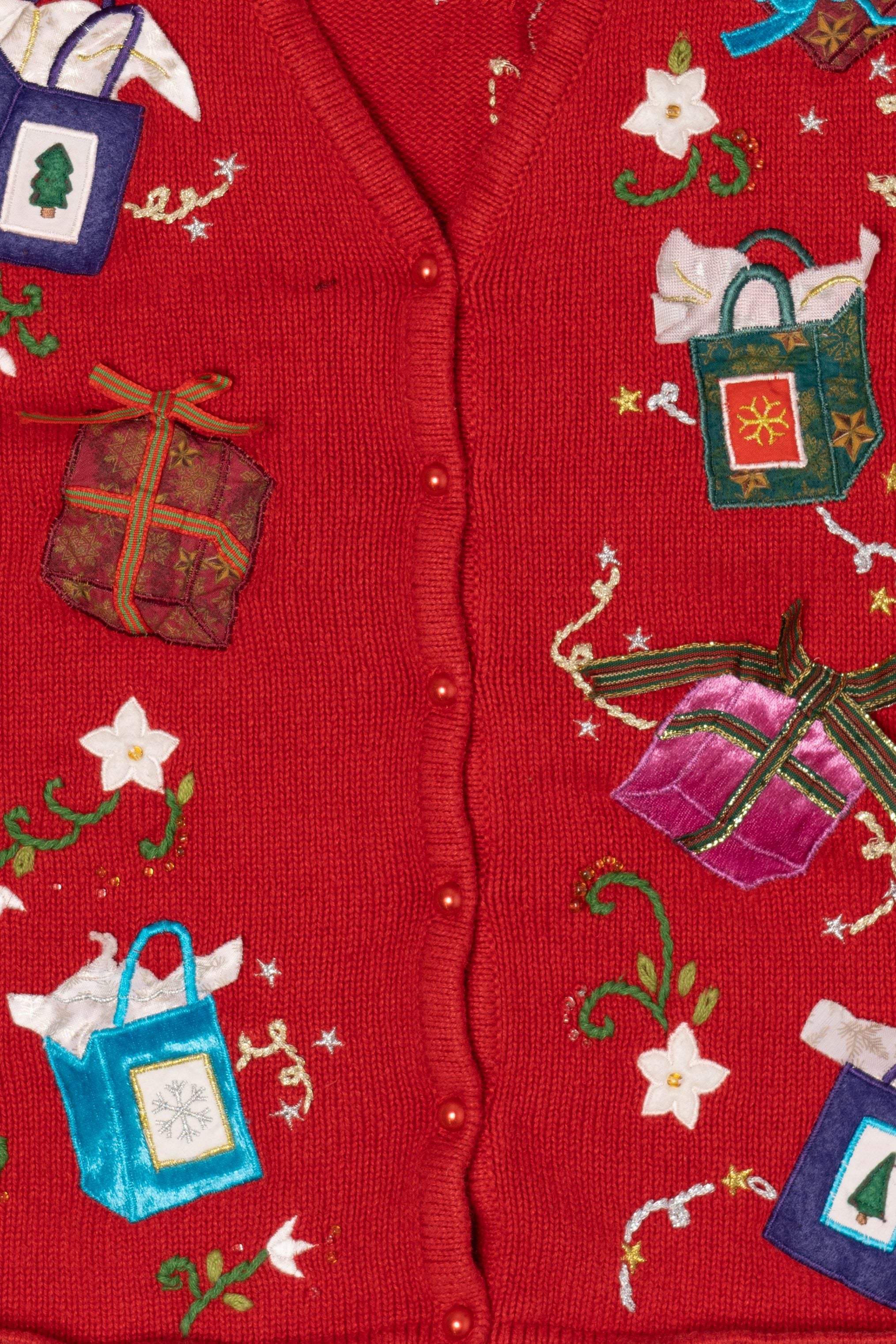 Vintage Red Studio Joy Presents Ugly Christmas Vest (1990s)