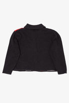 Vintage Black Crystal Kobe Snowmen Christmas Cardigan (1990s)