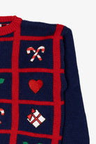 Vintage Navy Blue Karen Scott Christmas Pullover (1990s)