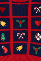 Vintage Navy Blue Karen Scott Christmas Pullover (1990s)