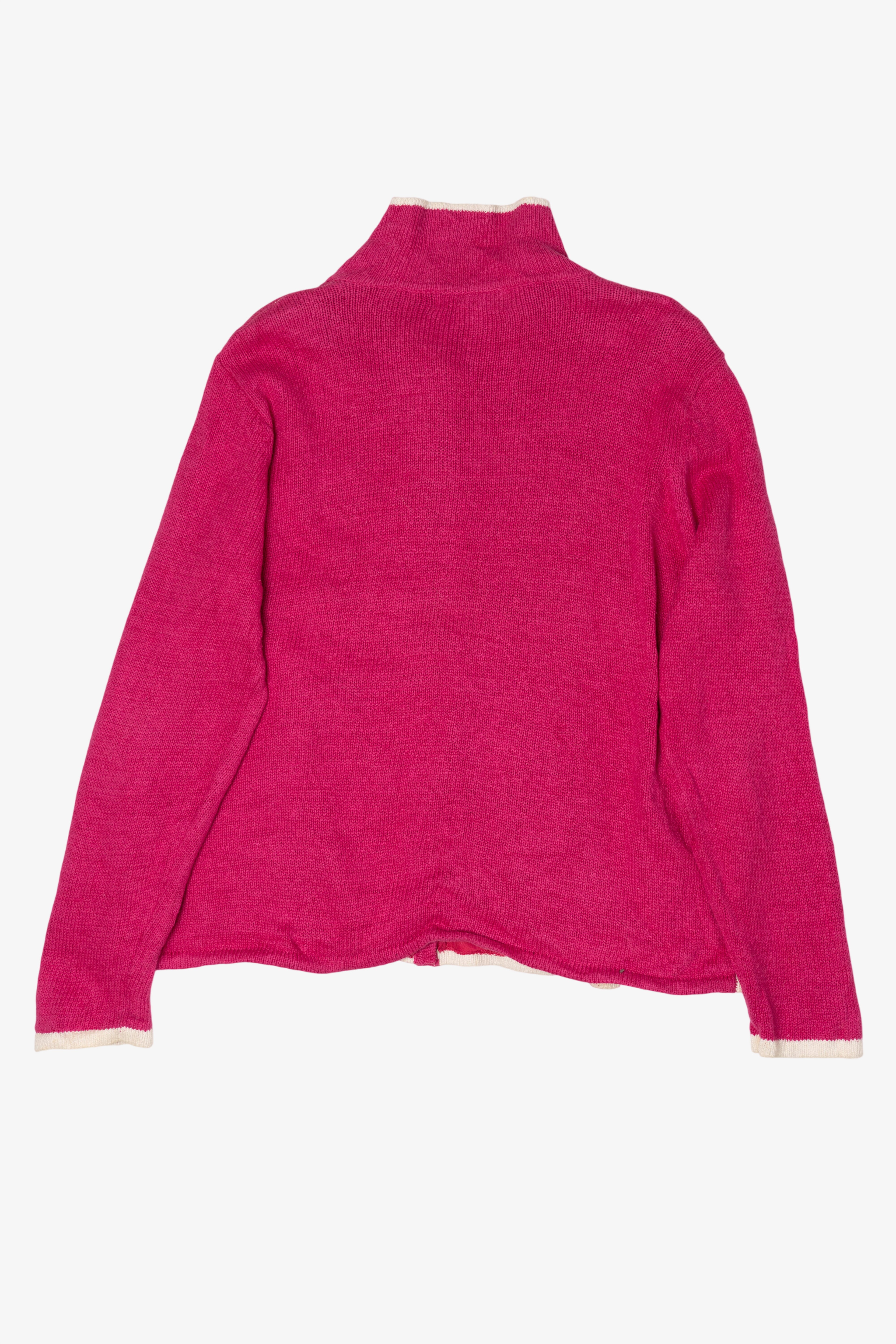 Vintage Pink Tiara International Christmas Cardigan (2000s)