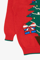 Vintage Red Bravo! Tree Christmas Pullover (1990s)