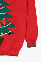 Vintage Red Bravo! Tree Christmas Pullover (1990s)