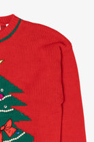 Vintage Red Bravo! Tree Christmas Pullover (1990s)