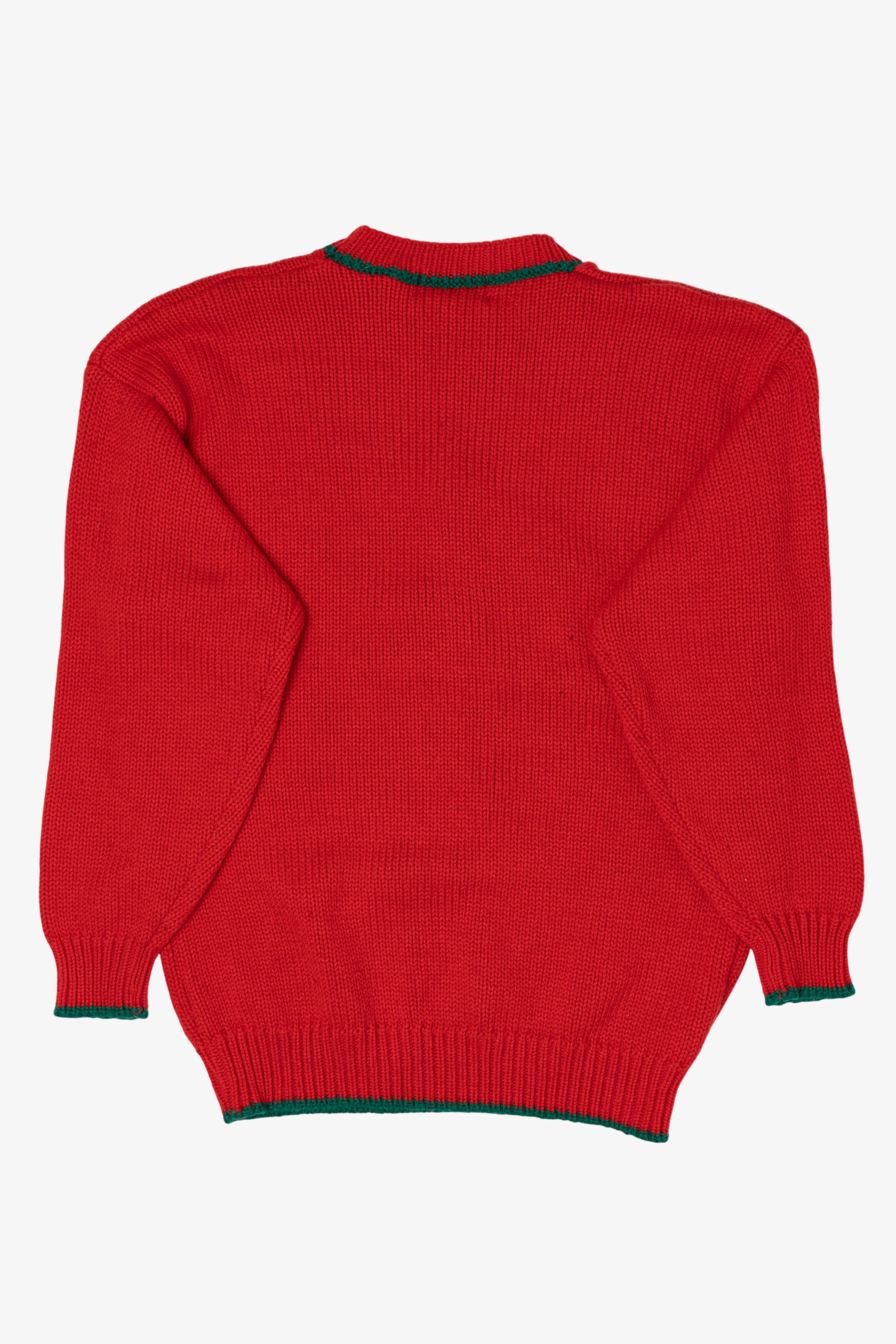Vintage Red Bravo! Tree Christmas Pullover (1990s)